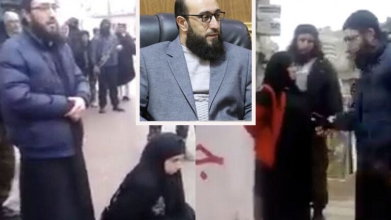 Suriye'nin yeni adalet bakanının iki kadının alenen infazına ilişkin kararı okuduğu ortaya çıktı