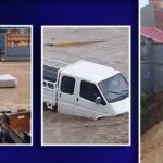 Çözümü yatakta buldu! Trabzon Gölü’ne dönen yolda ilginç görüntü: Araba gibi sürüyor … araçlar engellendi, evleri sular altında kaldı